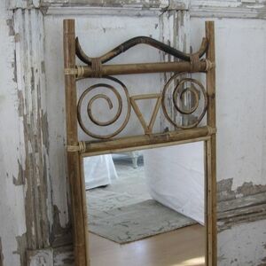 Artistic Bamboo Wall Mirror